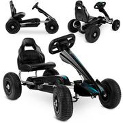 Jeździki dla dzieci - Ricokids Gokart dziecięcy na pedały RK-591 czarny 759100 - miniaturka - grafika 1