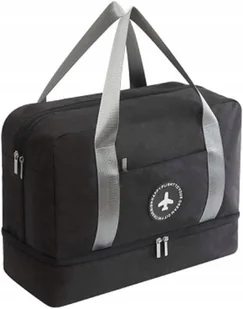 Torba Kabinowa do samolotu na biwak BASEN na obuwie wodoodporna czarna - Torby męskie - miniaturka - grafika 1