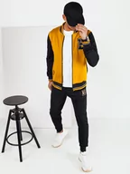 Dresy męskie - Dres męski żółto-czarny Dstreet AX0765-XXL - miniaturka - grafika 1