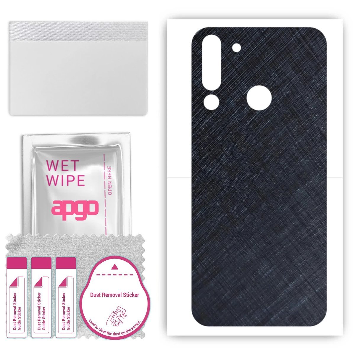 Folia naklejka skórka strukturalna na TYŁ do HTC Wildfire E3 - Tytan Niebieski - apgo SKINS