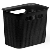 Koszyki łazienkowe - Rotho Brisen pojemnik łazienkowy 7 l czarny 1023808080 - miniaturka - grafika 1