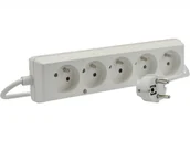 Listwy zasilające - jonex Przedłużacz 5-gniazd z/u 10A 3m OMY 3x1 biały PS-570 PS-570 3,0m/3x1 - miniaturka - grafika 1