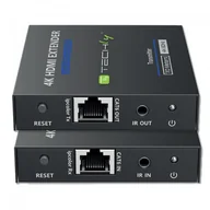 Inne akcesoria audio-wideo - Techly 364187 Extender HDMI po skrętce Cat6/6a/7, 4K 60Hz, Zero Latecy, IR, do 70m - miniaturka - grafika 1