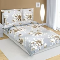 Pościel - Bellatex Pościel bawełniana Róża kawowy, 140 x 200 cm, 70 x 90 cm, 140 x 200 cm, 70 x 90 cm - miniaturka - grafika 1