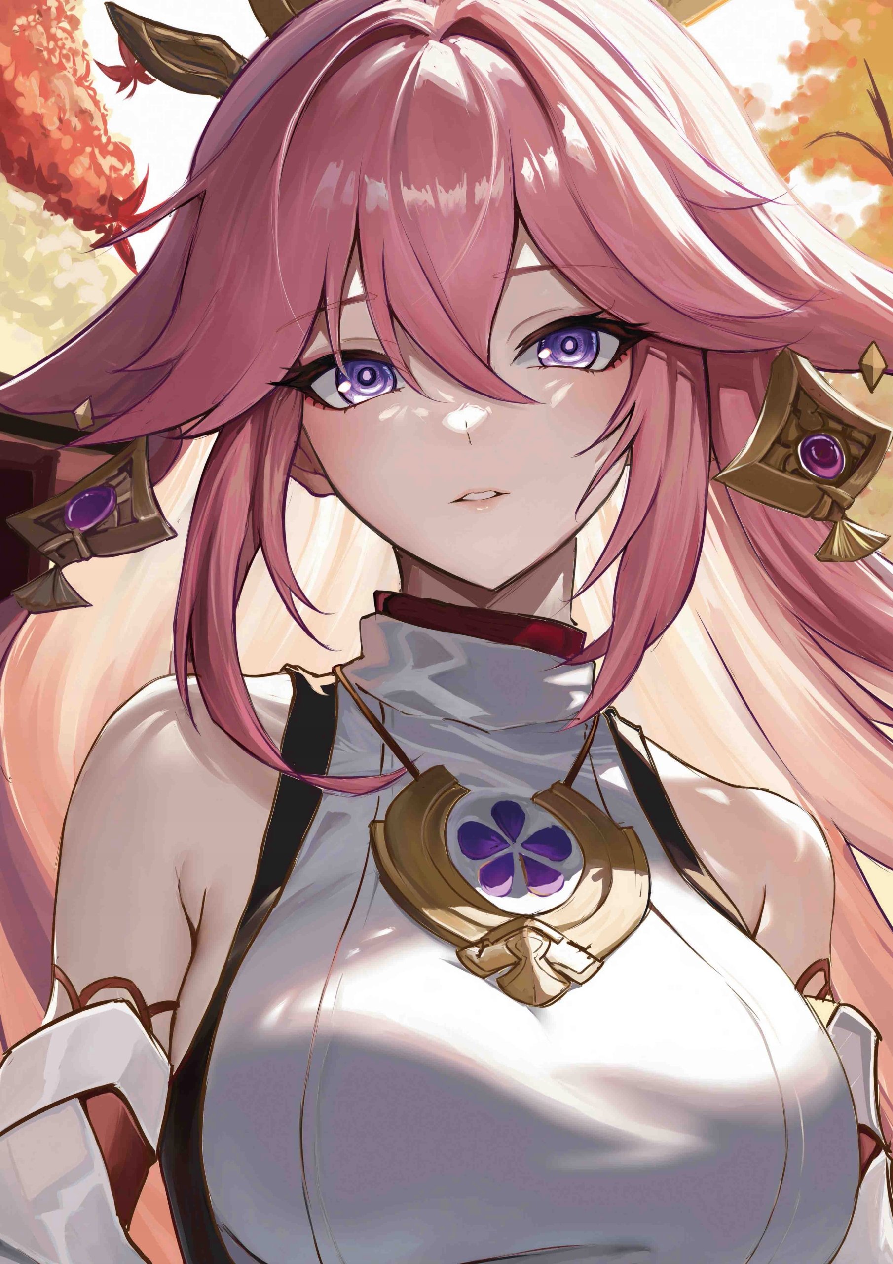 Plakat A3 Genshin Impact Anime Gra Yae Miko