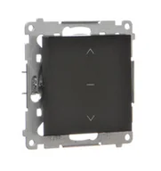 Wyłączniki światła i elektryczne - Kontakt Simon Przycisk żaluzjowy 1-0-2 Simon 55 - czarny mat - miniaturka - grafika 1