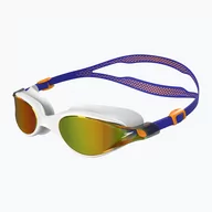 Maski do nurkowania - Okulary pływackie Speedo Vue Mirror white/true cobalt/manderin peel/smoke - miniaturka - grafika 1