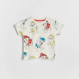 Reserved - T-shirt Psi Patrol - Kremowy - Koszulki dla chłopców - miniaturka - grafika 1