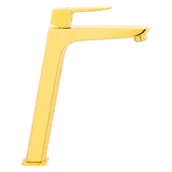 Baterie umywalkowe - Ferro Vitto Gold Verdeline bateria umywalkowa stojąca wysoka złoty połysk BVI2LVLG - miniaturka - grafika 1