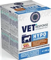 Mokra karma dla kotów - Vet Response Karma mokra dla kota VET RESPONSE HYPOALLERGENIC kaczka 4 x 85 g - miniaturka - grafika 1
