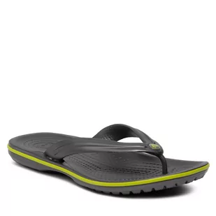 Crocs Japonki Crocband Flip 11033 Graphite/Volt Green - Klapki i japonki damskie - miniaturka - grafika 1