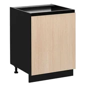 Szafki kuchenne - Szafka kuchenne stojąca Roma 60 cm kolor jodełka/czarny - miniaturka - grafika 1