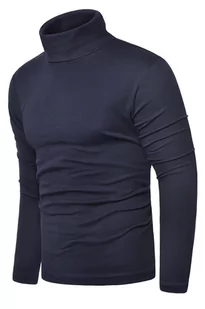 Sweter/Bluza golf męski 5401 -granat - risardi.pl - Swetry męskie - miniaturka - grafika 1