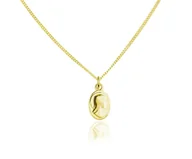 Biżuteria religijna - Medalik z Matką Boską srebro pozłacane 24k - miniaturka - grafika 1