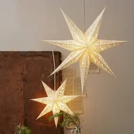 Ozdoby bożonarodzeniowe - STAR TRADING Papierowa gwiazda Lace, bez lampy Ø 45 cm, biała - miniaturka - grafika 1