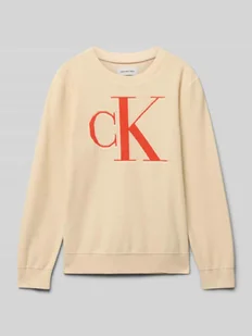 Sweter z dzianiny z wyhaftowanym logo - Swetry dla chłopców - miniaturka - grafika 1