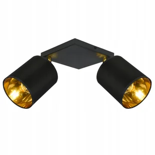 Lampa Wisząca Sufitowa Żyrandol Plafon Czarny Złoty - Lampy sufitowe - miniaturka - grafika 1