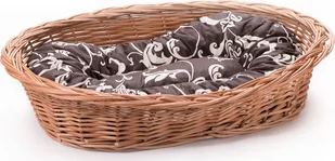 Wiklinowy Świat Leżak wiklinowy dla psa kota i innych zwierząt kosz z poduszką - Legowiska dla kotów - miniaturka - grafika 1