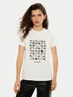 Koszulki i topy damskie - KARL LAGERFELD T-Shirt A1W17124 Biały Regular Fit - miniaturka - grafika 1