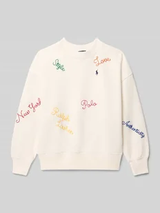 Bluza z okrągłym dekoltem - Bluzy dla dziewczynek - miniaturka - grafika 1