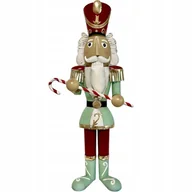 Ozdoby bożonarodzeniowe - DZIADEK DO ORZECHÓW DUŻA FIGURA Z METALU 118 CM - miniaturka - grafika 1