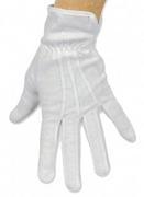 Dodatki do strojów karnawałowych - rękawiczki bawełniane męskie, białe - miniaturka - grafika 1