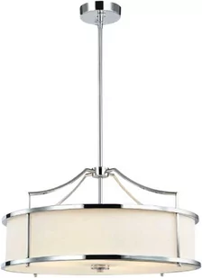 LAMPA WISZĄCA STANZA CROMO M srebrna oprawa biały klosz nowoczesna - Lampy sufitowe - miniaturka - grafika 1