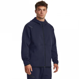 Męska bluza treningowa Under Armour UA Unstoppable Flc FZ - granatowa - Bluzy męskie - miniaturka - grafika 1