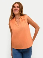 Bluzki damskie - Kaffe Bluzka Alice 10508545 Pomarańczowy Regular Fit - miniaturka - grafika 1