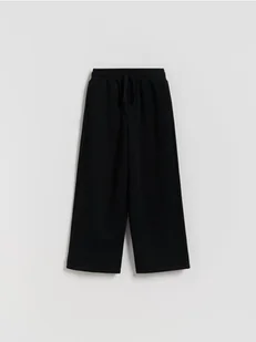 Reserved - Dzianinowe spodnie z bawełną - czarny - Spodnie i spodenki dla chłopców - miniaturka - grafika 1