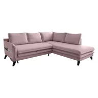Narożniki - Pudroworóżowy narożnik rozkładany Miuform Charming Charlie L, prawostronny - miniaturka - grafika 1