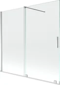 Parawany nawannowe - Mexen Velar parawan nawannowy 2-skrzydłowy przesuwny 170 x 150 cm, transparent, chrom - 896-170-000-01-01 - miniaturka - grafika 1