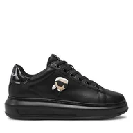 Sneakersy damskie - Sneakersy KARL LAGERFELD KL62530N Czarny - miniaturka - grafika 1