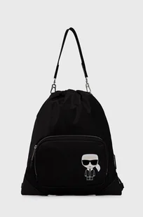 Karl Lagerfeld Plecak 220W3053 damski kolor czarny z nadrukiem - Plecaki - miniaturka - grafika 1