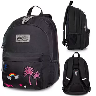 Patio Plecak Coolpack Hippie (B33084) Sparkling Badges Black - 22424CP - Plecaki szkolne i tornistry - miniaturka - grafika 1