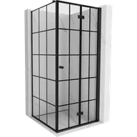 Kabiny prysznicowe - Mexen Mist-F T kabina prysznicowa składana prawa 120 x 120 cm, czarna kratka, czarna - 8A6T-120-120-70-77-P - miniaturka - grafika 1