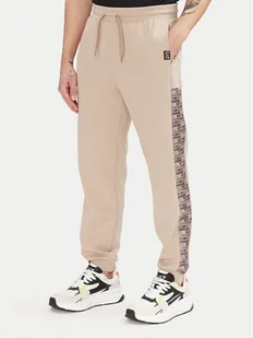 EA7 Emporio Armani Spodnie dresowe 7M000216 AF12660 U6155 Beżowy Regular Fit - Spodnie sportowe męskie - miniaturka - grafika 1