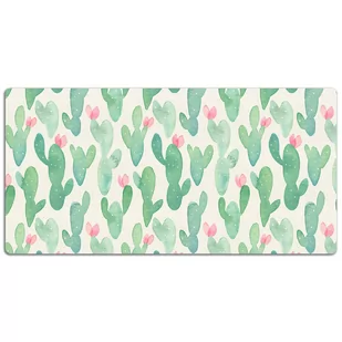 Mata ochronna na biurko Pastelowe kaktusy 120x60 cm - Podkładki na biurko - miniaturka - grafika 1