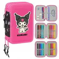 Piórniki - SAFTA PIÓRNIK SZKOLNY POTRÓJNY TRZYKOMOROWY Z WYPOSAŻENIEM KUROMI - miniaturka - grafika 1