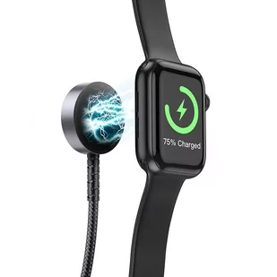 HOCO ładowarka indukcyjna 2w1 do Apple Watch + kabel ładowania do Iphone CW54 czarna - Akcesoria do smartwatchy - miniaturka - grafika 1