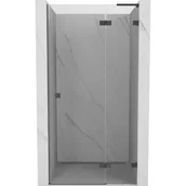 Ścianki i drzwi prysznicowe - Mexen Lunar L drzwi prysznicowe uchylne prawe 90 cm, transparent, gun gray szczotkowany - 834L-090-000-66-00-P - miniaturka - grafika 1