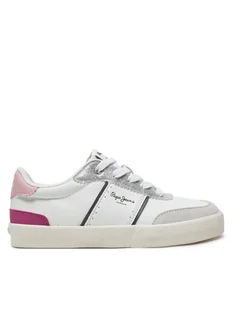Pepe Jeans Sneakersy PGS30606 Biały - Buty dla dziewczynek - miniaturka - grafika 1