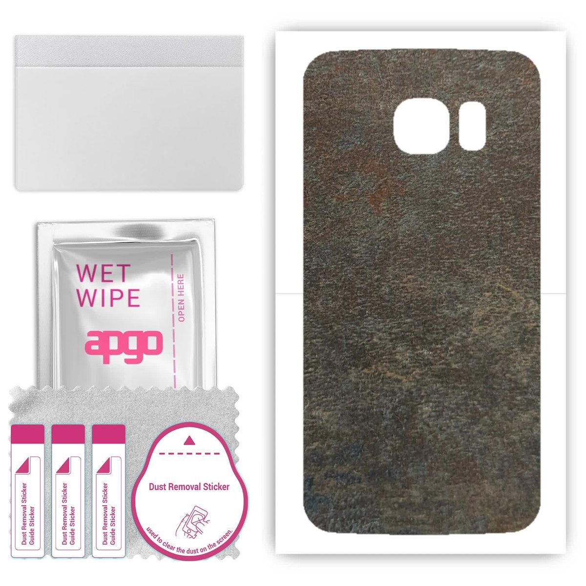 Folia naklejka skórka strukturalna na TYŁ do Samsung Galaxy S6 Edge SM-G925F - Kamień Księżycowy - apgo SKINS