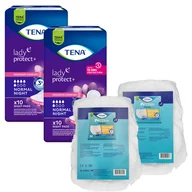 Pieluchy dla dorosłych - Zestaw Tena Lady, podpaski urologiczne, Normal Night, 2 x 10 sztuk + ProSkin Pants Normal majtki chłonne, rozmiar M i L, 2 próbki - miniaturka - grafika 1
