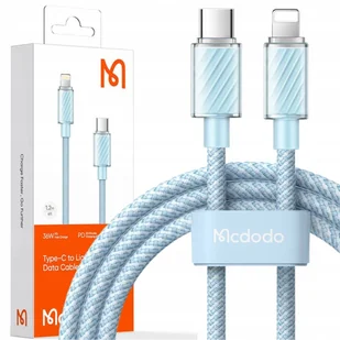 KABEL DO IPHONE, MOCNY, SUPER SZYBKI, MCDODO, 36W, 1.2M, NIEBIESKI - Kable USB - miniaturka - grafika 1