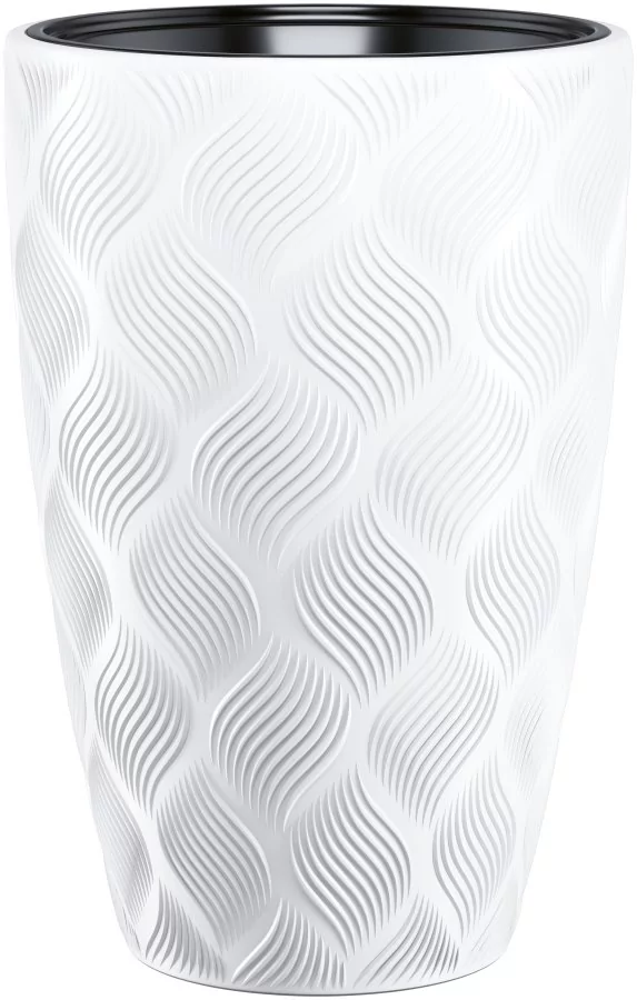 Form-Plastic Donica wysoka Flow śr.30 cm biała