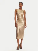 Sukienki - Patrizia Pepe Sukienka koktajlowa 2A2904/J276-FF59 Złoty Regular Fit - miniaturka - grafika 1