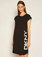 Sukienki - DKNY Sukienka codzienna P0RD1B2J Czarny Regular Fit - miniaturka - grafika 1