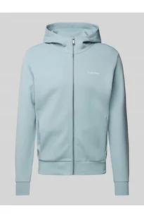 Bluza rozpinana z wiskozy z nadrukiem z logo - CK Calvin Klein - Bluzy męskie - miniaturka - grafika 1