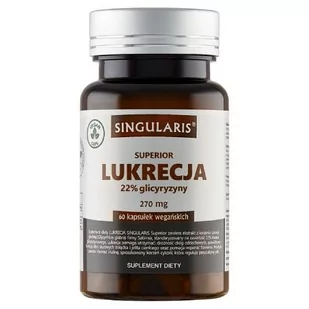 SINGULARIS Superior Lukrecja 22% glicyryzyny 270 mg, 60 kapsułek wegańskich - Układ pokarmowy - miniaturka - grafika 1